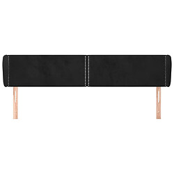 Avis Maison Chic Tête de lit scandinave avec oreilles,meuble de chambre Noir 183x23x78/88 cm Velours -MN57573