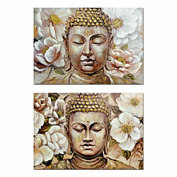 Cadre DKD Home Decor Buda Oriental 100 x 3 x 70 cm (2 Unités)