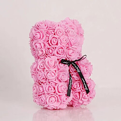 Wewoo Fleurs Artificielles Ornement de en forme de ours mousse artificielle de 25cm rose foncé 