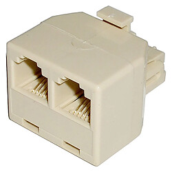 Bematik Compact RJ11 doubleur (1 x RJ11-M &gt; 2 x RJ11-H)