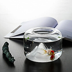 Universal Idée verre transparent bol de poisson aquarium de montagne de neige table micro-paysage poisson pot aquarium fournitures pour animaux domestiques décoration | aquarium réservoir