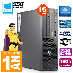 PC Fujitsu Esprimo E500 E85+ SFF Core I5-2400 RAM 16Go Disque 240 Go SSD Wifi W7 · Occasion 