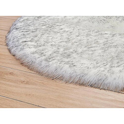 Acheter LUUCOZK Tapis moelleux en fausse fourrure, tapis à poils longs pour chambre à coucher et salon – Rond marron café-50x50 cm