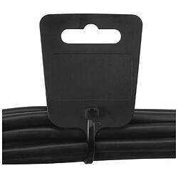 Attaches de marqueur InLine® avec Eurohole longueur 200mm large 5mm noir 100 pcs.