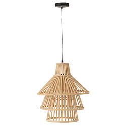 Dansmamaison Suspension Luminaire A Couche Bamboo Naturel Large