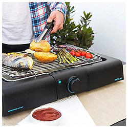 Acheter Totalcadeau Barbecue electrique noir à plateau démontable 2400W - Hauteur Réglable pas cher