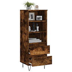 Avis vidaXL Buffet haut Chêne fumé 40x36x110 cm Bois d'ingénierie