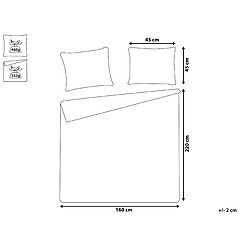 Avis Beliani Couvre-lit avec deux coussins 160 x 220 cm vert BABAK