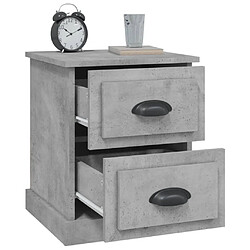 Maison Chic Table de chevet,Table de nuit,Table d'appoint pour salon gris béton 39x39x47,5 cm bois d'ingénierie -MN16241 pas cher