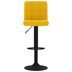 Avis vidaXL Tabourets de bar lot de 2 jaune moutarde velours