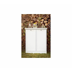 Acheter Mes Buffet haut 2 portes 80x35x90 cm blanc - LANDZY