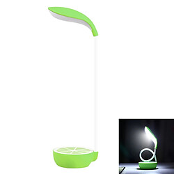 Wewoo Lampes de bureau vert Nouveauté Portable Tactile Gradation Oeil-protection Rechargeable LED Citron Lampe Pliée Table Nuit