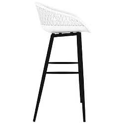 Avis vidaXL Chaises de bar lot de 4 blanc