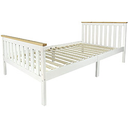 Leomark Lit blanc sans un matelas MILANO PINE 90/200