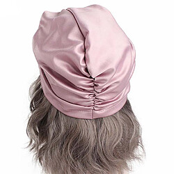 2x Womes Silk Sleeping Hat Wrap Night Cap Bonnet de Soins Capillaires Foulards Chapeau Rose pas cher