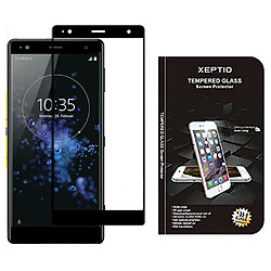 Sony Xperia XZ2 4G : Protection d'écran en verre trempé FULL cover noir - Tempered glass Screen protector 9H premium / Films vitre Protecteur d'écran Sony XZ2 smartphone 2018 - Accessoires XEPTIO