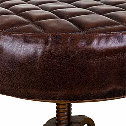 Tabouret Alexandra House Living Noir Cuir Fer 50 x 36 x 36 cm pas cher