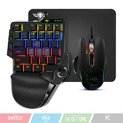 Spirit Of Gamers Pack XPERT-G900 Clavier, Souris, Tapis avec convertisseur intégré pour Consoles Switch, Xbox, PS4