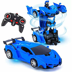 Robot Transformer Robot Voiture de sport Jouets enfants Bleu Cadeau 