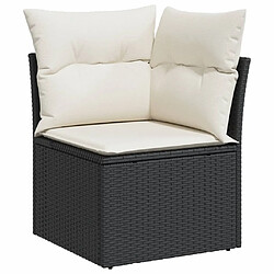 Avis vidaXL Salon de jardin 11 pcs avec coussins noir résine tressée