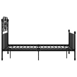 Avis vidaXL Cadre de lit sans matelas noir métal 120x200 cm