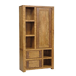 BOIS & CHIFFONS Buffet bibliothèque bois strié 2T 5N 1P | Acacia Verone 