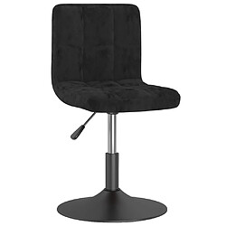 vidaXL Chaise pivotante de salle à manger Noir Velours 