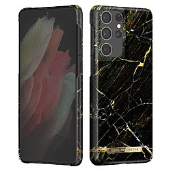 iDeal of Sweden Coque pour Samsung S21 Ultra Marbré Luxe fine Port Laurent Marble Noir / Or