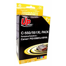 Pack UPrint compatible CANON PGI550/CLI551XL, 5 cartouches