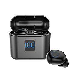 Universal Casque Bluetooth Casque stéréo sans fil Contrôle tactile Mouvement Bouchons d'oreille Bouchons d'oreille avec microphone Écran LED Boîte de recharge 