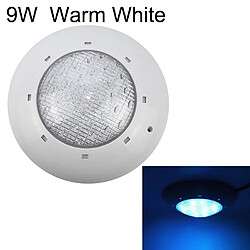 Wewoo Lampe sous-marine de piscine en plastique ABS 9W lumière blanc chaud 