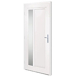 Avis vidaXL Porte d'entrée Blanc 98x208 cm PVC