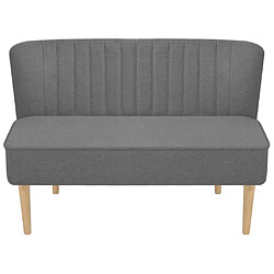 vidaXL Canapé 117 x 55,5 x 77 cm Tissu Gris clair