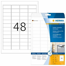 Elysees Paris Herma 9531 Étiquettes film adhésif outdoor 45,7 x 21,2 A4 LaserCopy 480 pièces Blanc 