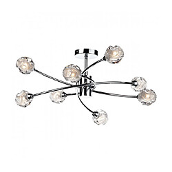 Luminaire Center Plafonnier Seattle chrome poli et verre moulé 8 ampoules Coloris : chrome poli Coloris 2 : verre moulé Hauteur en Cm : 22 Diamètre en Cm : 60 Poids en Kilo : 3.351 Type d'ampoule : G9 Nombre d'ampoules : 8 Pu