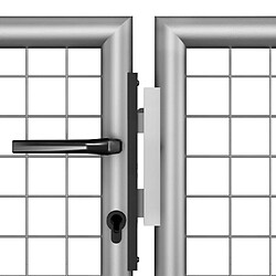 Avis vidaXL Porte de jardin Acier galvanisé 415x125 cm Argenté