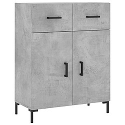 Maison Chic Buffet,Meuble de Rangement,commode pour salon,Cuisine gris béton 69,5x34x90 cm bois d'ingénierie -MN48766