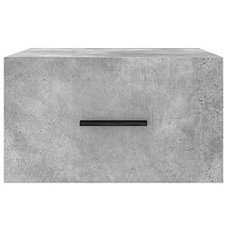 Maison Chic Table de chevet murale - Table de Nuit gris béton 35x35x20 cm pas cher