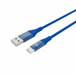 Câble USB-C vers USB Celly USBTYPECCOLORBL Bleu foncé 1 m 