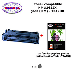 Toner générique HP 12X, Q2612X pour imprimante HP LaserJet 3015 3020 3030 3050 3052 3055+ 10f papiers photos A6 -T3AZUR 