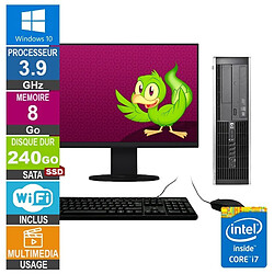 HP Elite 8300 SFF i7-3770 3.90GHz 8Go/240Go SSD Wifi W10 + Ecran 27 · Reconditionné 