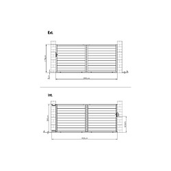 Vente-Unique Portail électrique coulissant aluminium plein L416 x H180 cm anthracite - NAZARIO pas cher