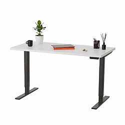 ELEVA Bureau assis debout blanc 180x80x3cm