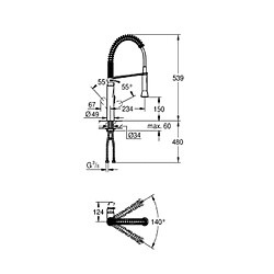 Grohe - Mitigeur monocommande évier Supersteel K7