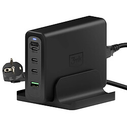 3mk Station de Charge GaN 240W 3x USB C Power Delivery 1x USB Quick Charge Noir