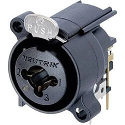 Neutrik XLR-Steckverbinder Flanschbuchse, Kontakte gewinkelt Polzahl: 3 noir NCJ6FA-H 1St. 