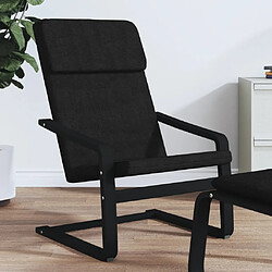 Maison Chic Chaise de relaxation | Fauteuil relax Noir Tissu -GKD68617