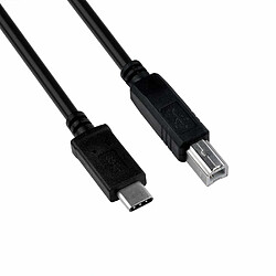 INECK® Câble USB C / B Noir // câble pour imprimante 2 mètres