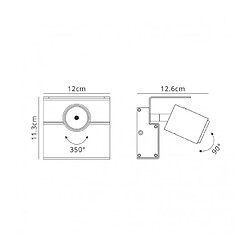 Luminaire Center Spot Fusion blanc mat 1 ampoule 12,6cm