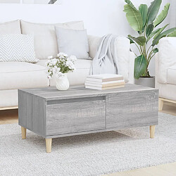 vidaXL Table basse Sonoma gris 90x50x36,5 cm Bois d'ingénierie 